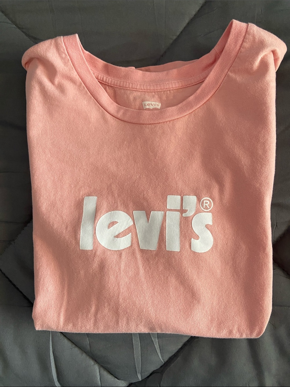 Levi's woman’s Peachy Pink Tee with White Logo